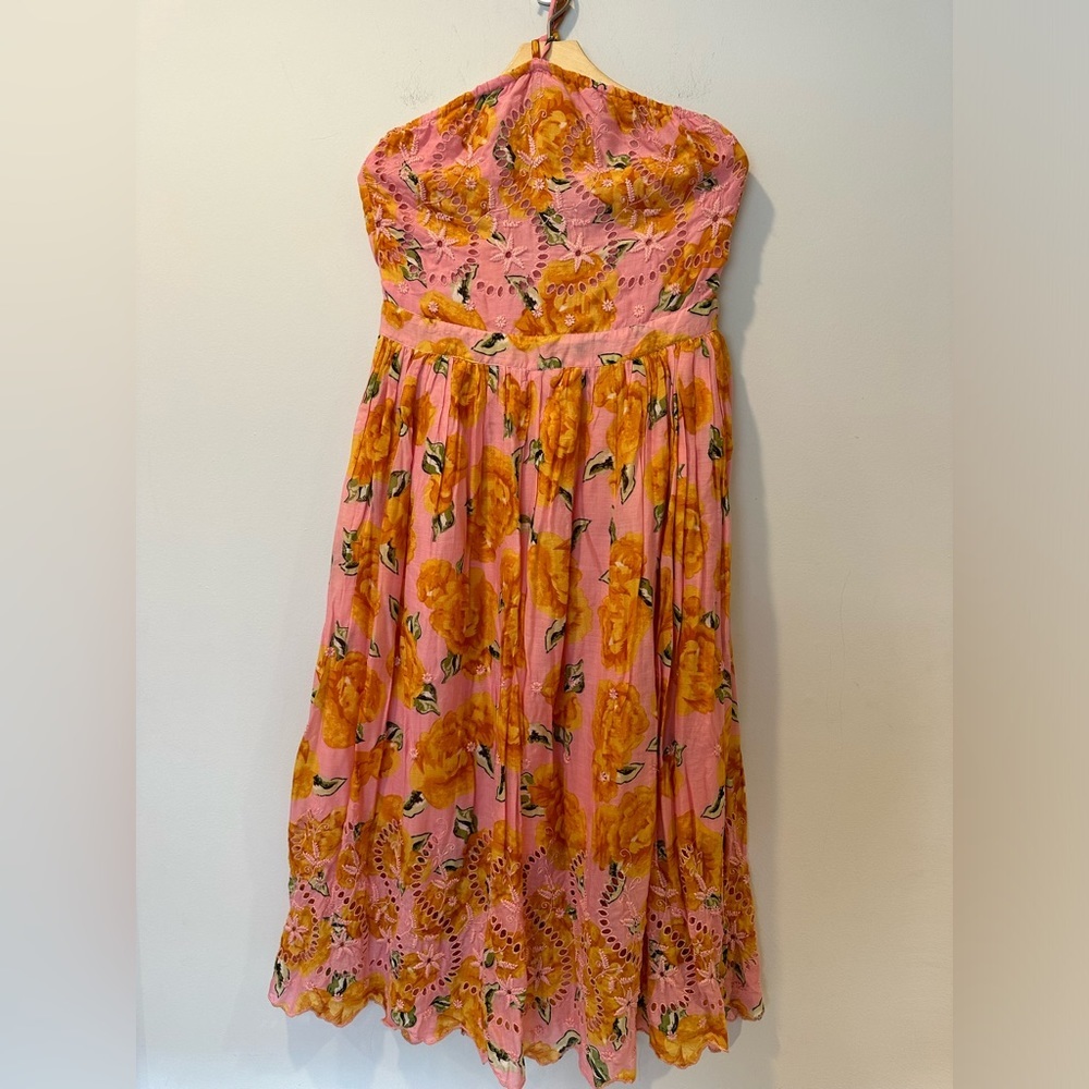 Farm Rio Halter Dress Pink Boto Chita - Picture 3 of 9